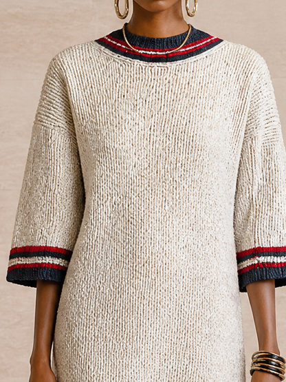Women's Knit Striped Midi Dress – ModClo