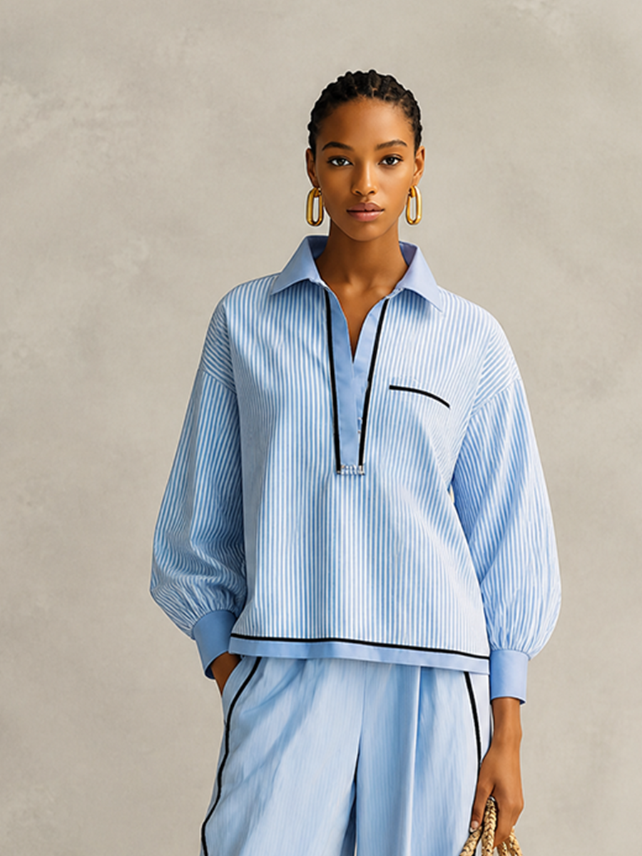 Women's Black Cotton Long Sleeve Set – ModClo