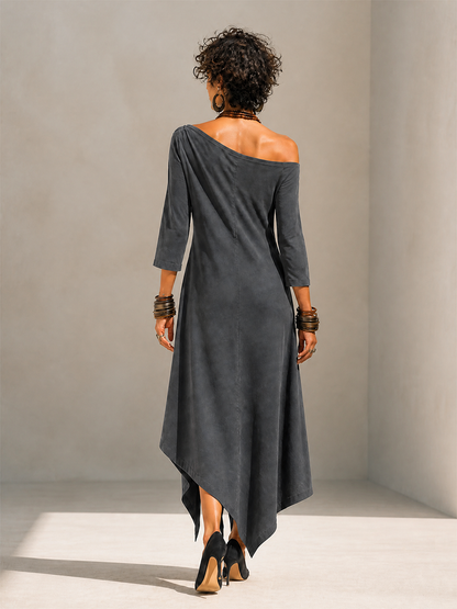 Women's Asymmetric One Shoulder Midi Dress – ModClo