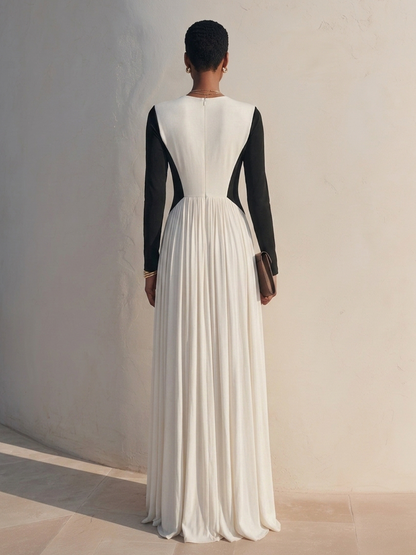 Women's Cotton Color Block Maxi Dress – ModClo