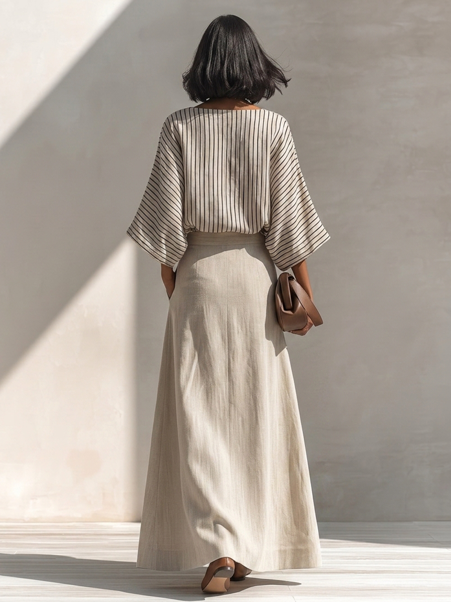 Women's Linen Striped Set – ModClo
