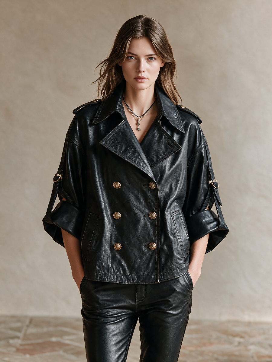 Women's Double Breasted Cropped Jacket – ModClo