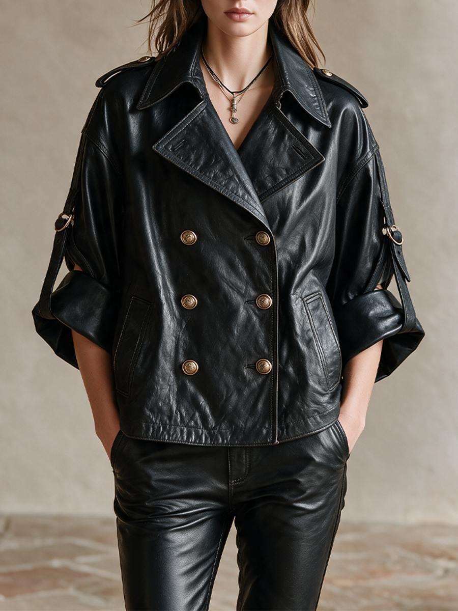 Women's Double Breasted Cropped Jacket – ModClo