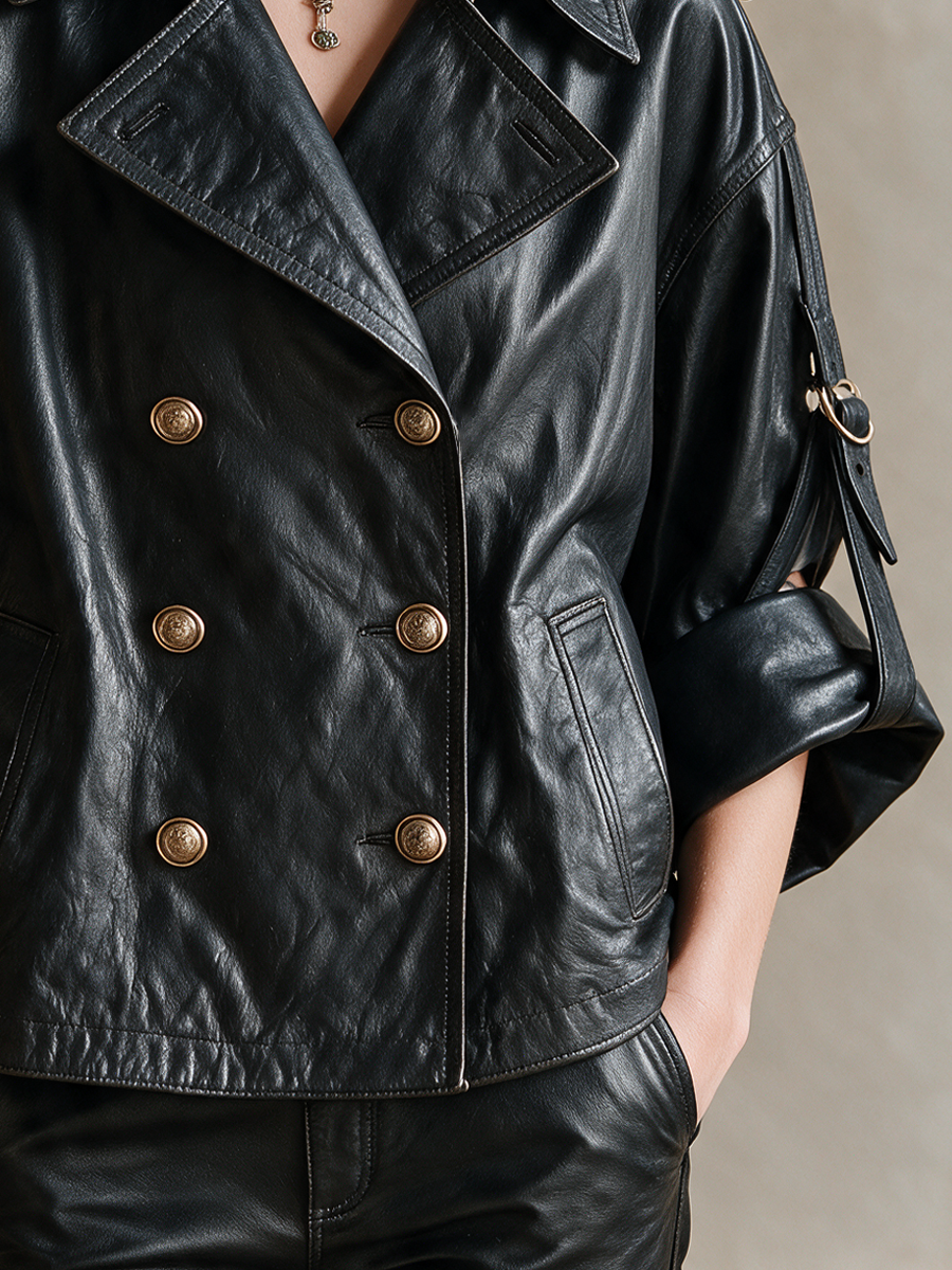 Women's Double Breasted Cropped Jacket – ModClo