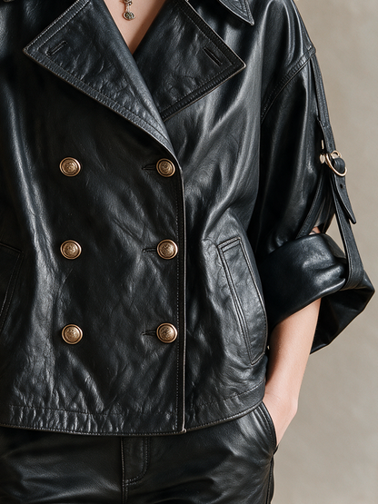 Women's Double Breasted Cropped Jacket – ModClo