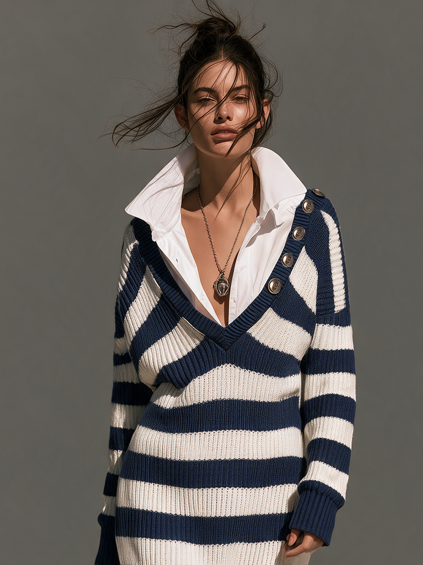 Women's Striped Vintage Sweater Dress – ModClo
