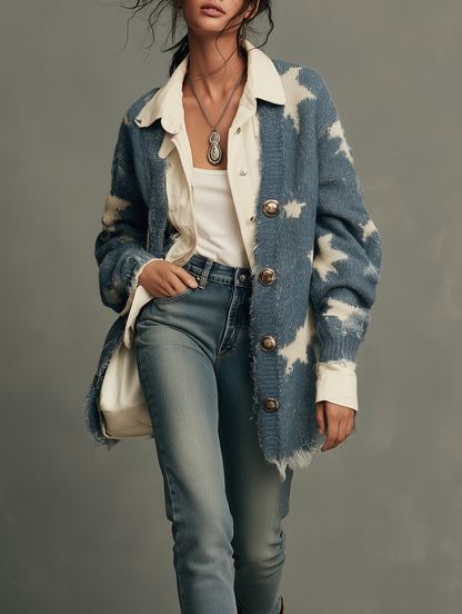Women's Jacquard Vintage Cardigan – ModClo