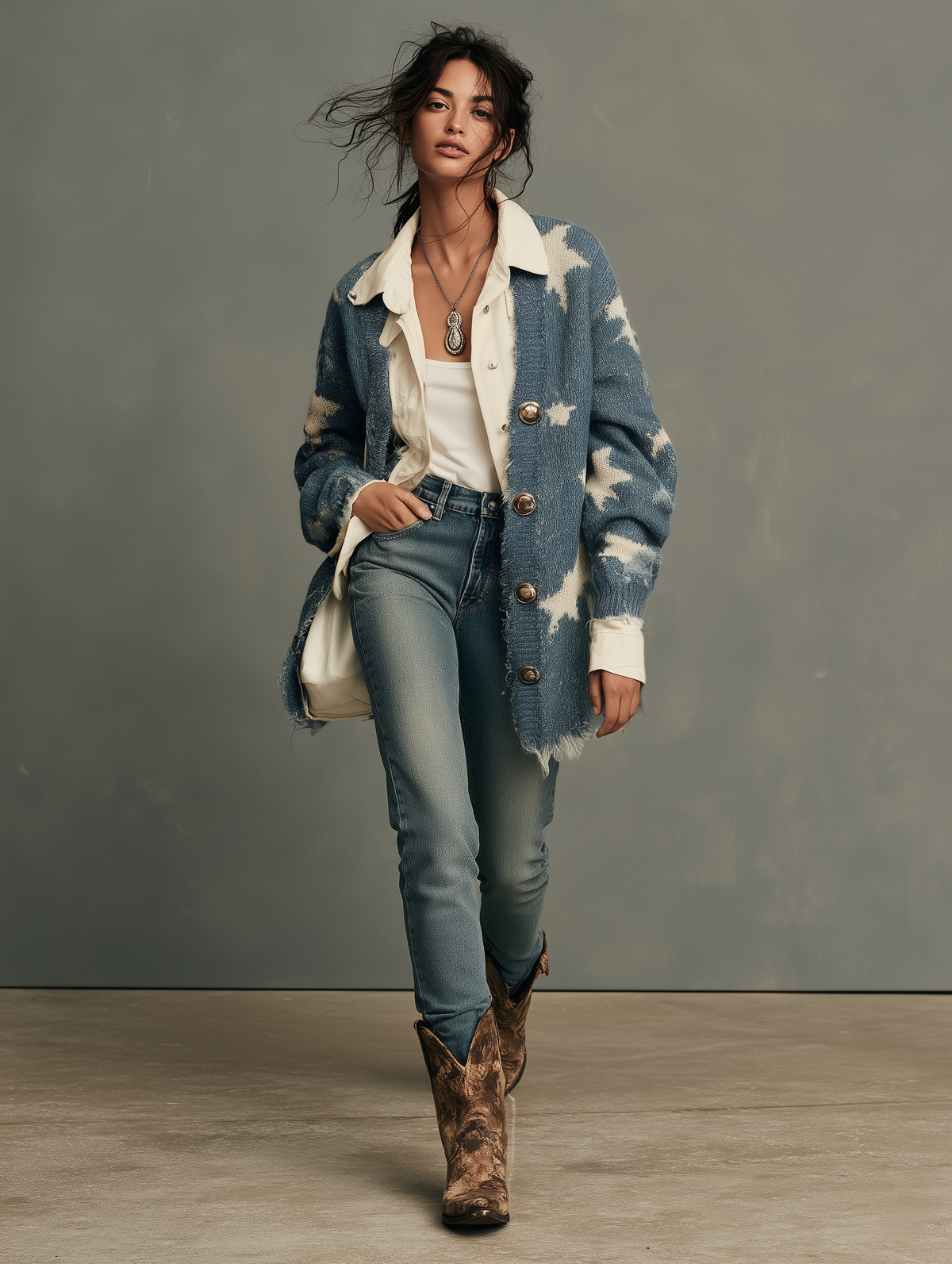 Women's Jacquard Vintage Cardigan – ModClo