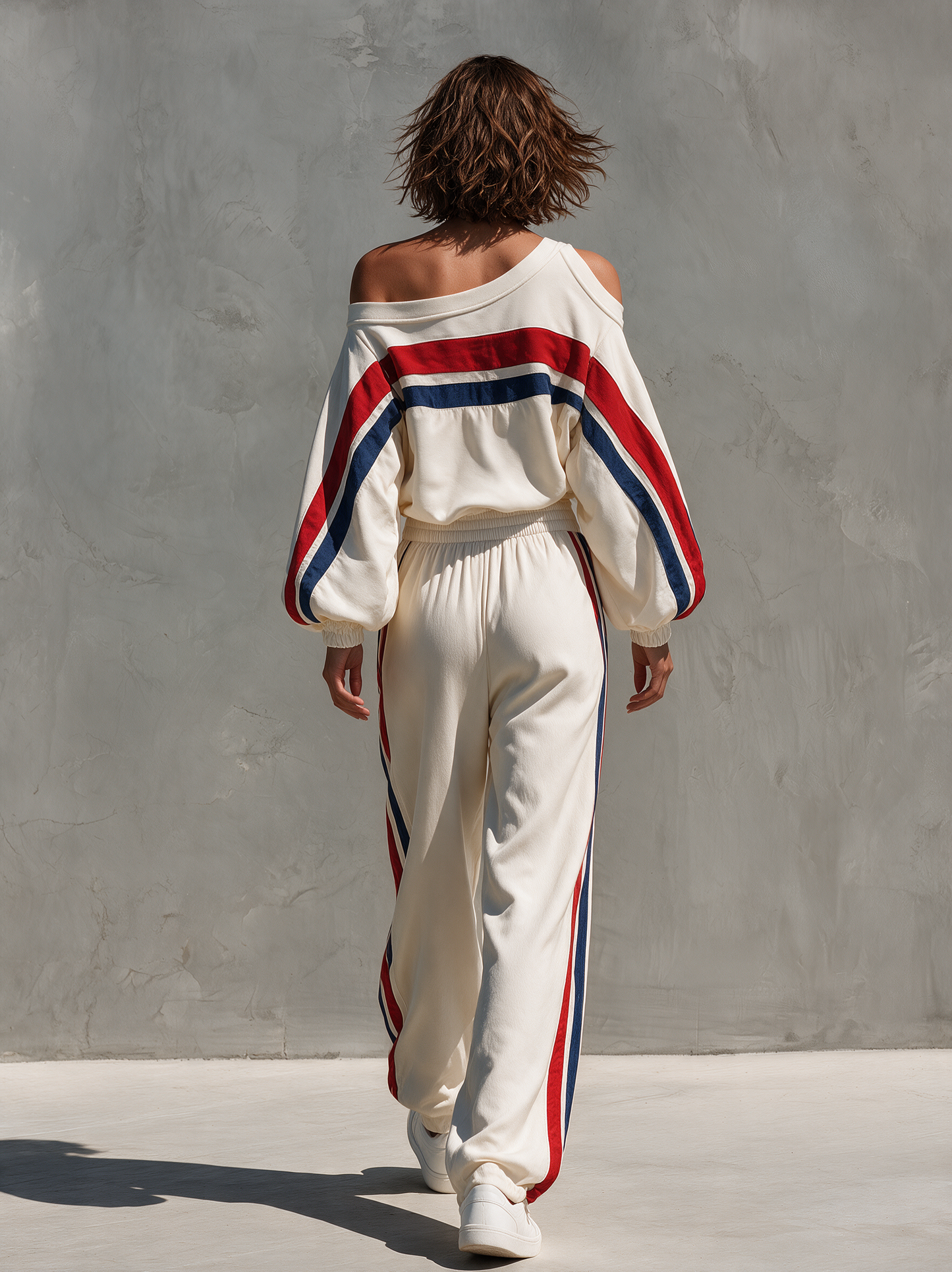 Women's White Long Sleeve Two-Piece Set – ModClo