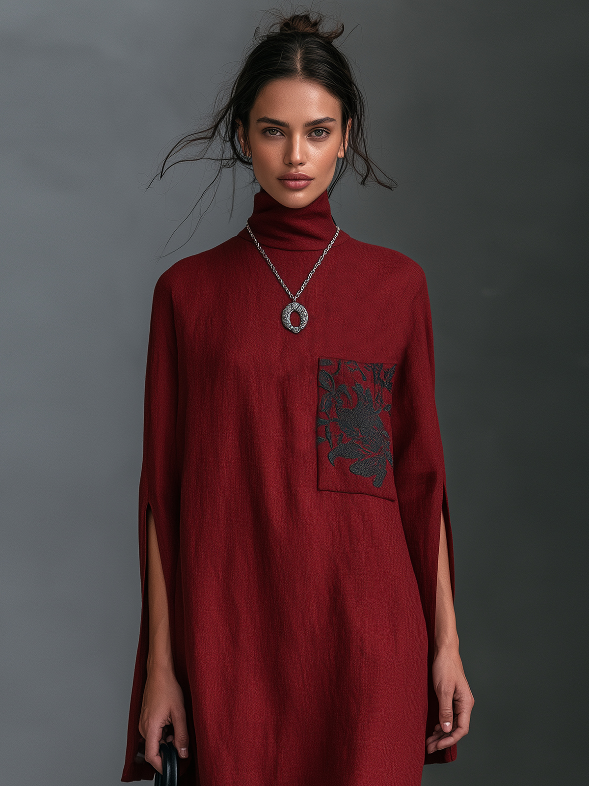Women's Slit Pocket Embroidery Maxi Dress – ModClo