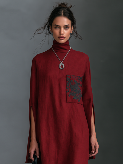 Women's Slit Pocket Embroidery Maxi Dress – ModClo