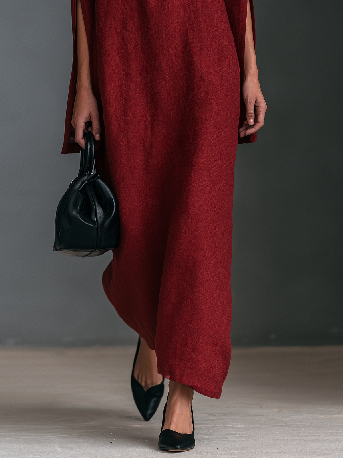 Women's Slit Pocket Embroidery Maxi Dress – ModClo
