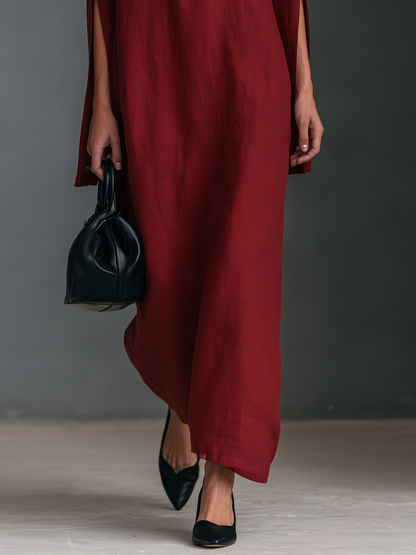 Women's Slit Pocket Embroidery Maxi Dress – ModClo