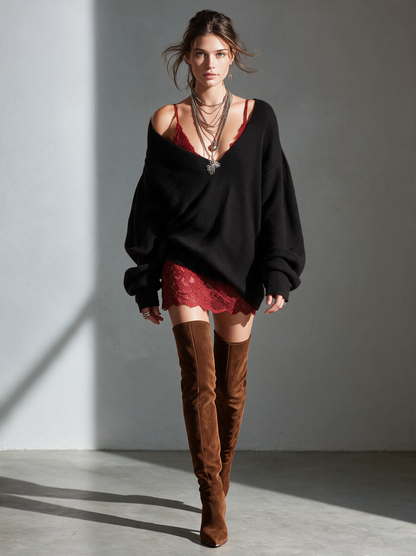 Women's Black Knit Dress – ModClo