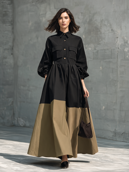 Women's Black Woven Maxi Dress – ModClo