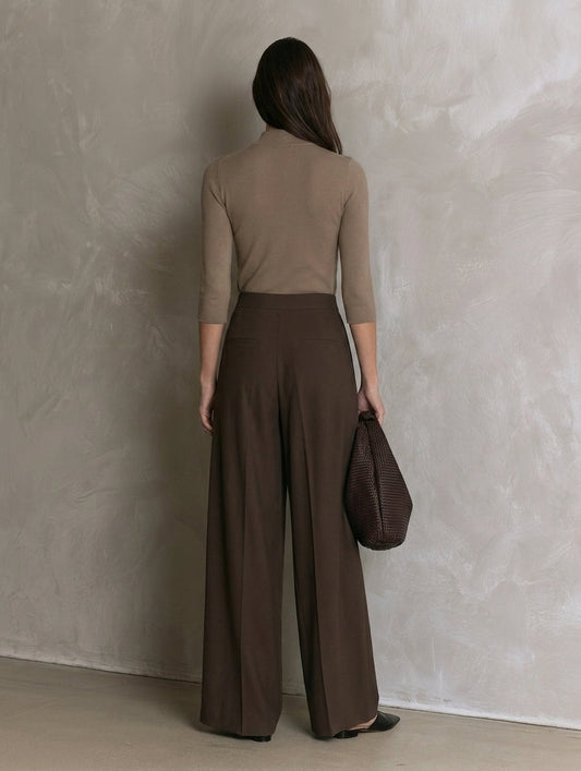 Women's Khaki Knit Long Sleeve Two-Piece Set – ModClo
