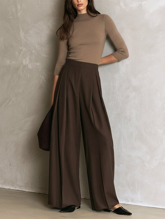 Women's Khaki Knit Long Sleeve Two-Piece Set – ModClo