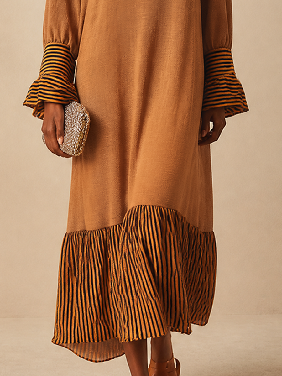 Women's Knit Striped Maxi Dress – ModClo