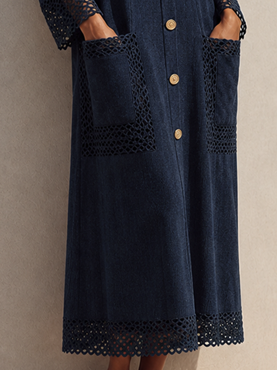 Women's Lace Panel Neck Maxi Dress – ModClo