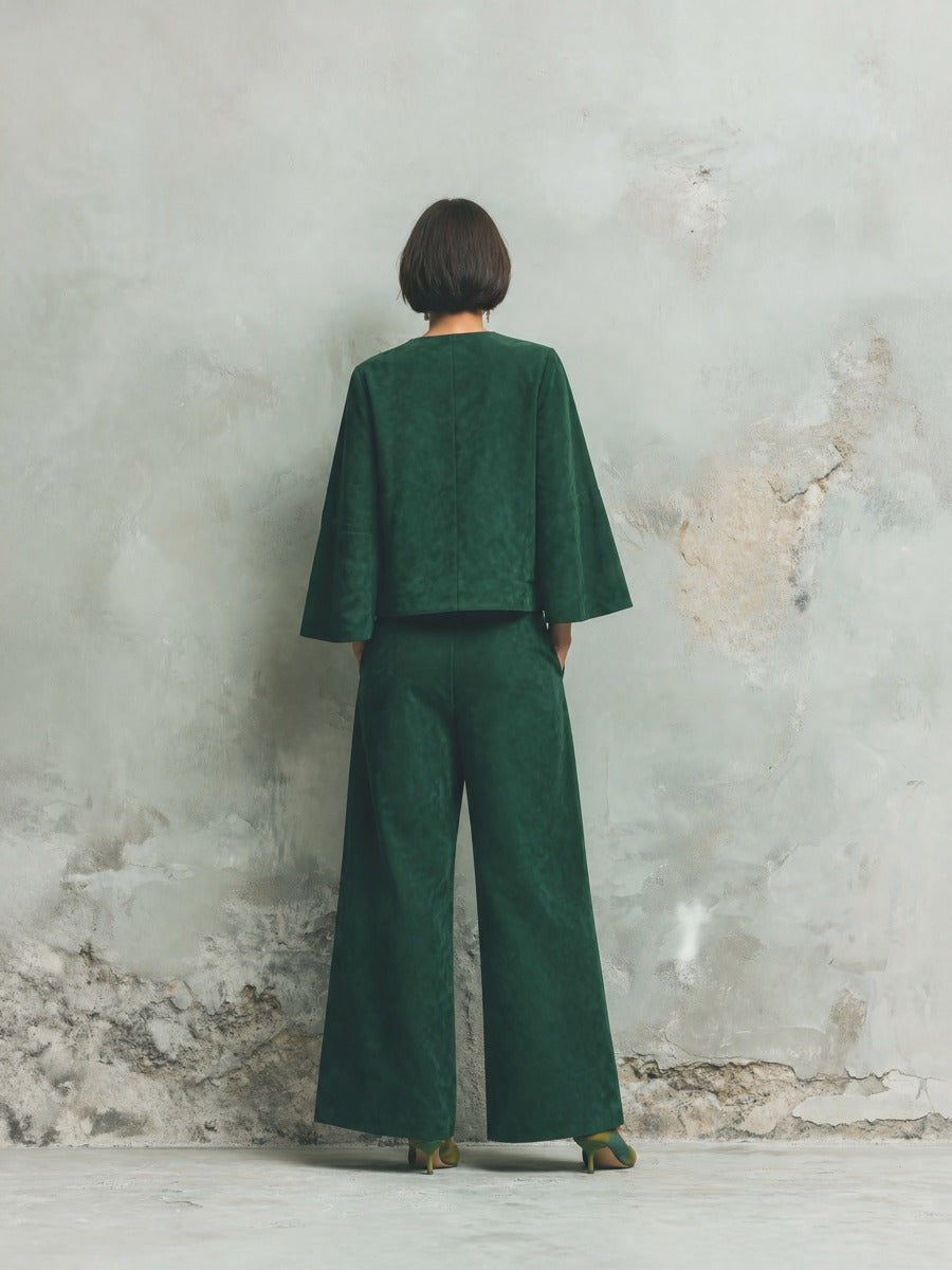 Women's Green Cape Sleeve Jacket – ModClo