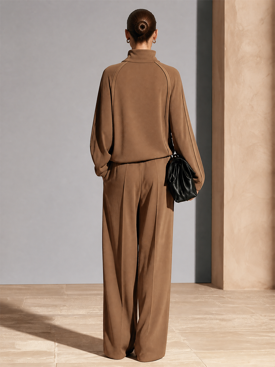 Women's Turtleneck Tailored Business Two-Piece Set – ModClo