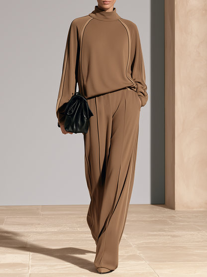 Women's Turtleneck Tailored Business Two-Piece Set – ModClo