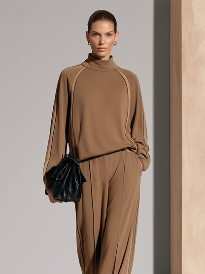 Women's Turtleneck Tailored Business Two-Piece Set – ModClo