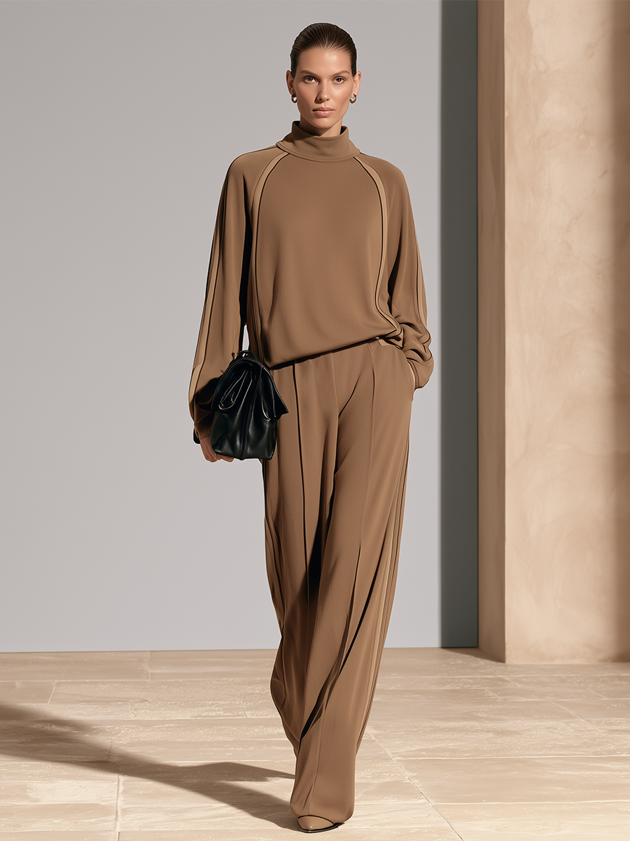 Women's Turtleneck Tailored Business Two-Piece Set – ModClo