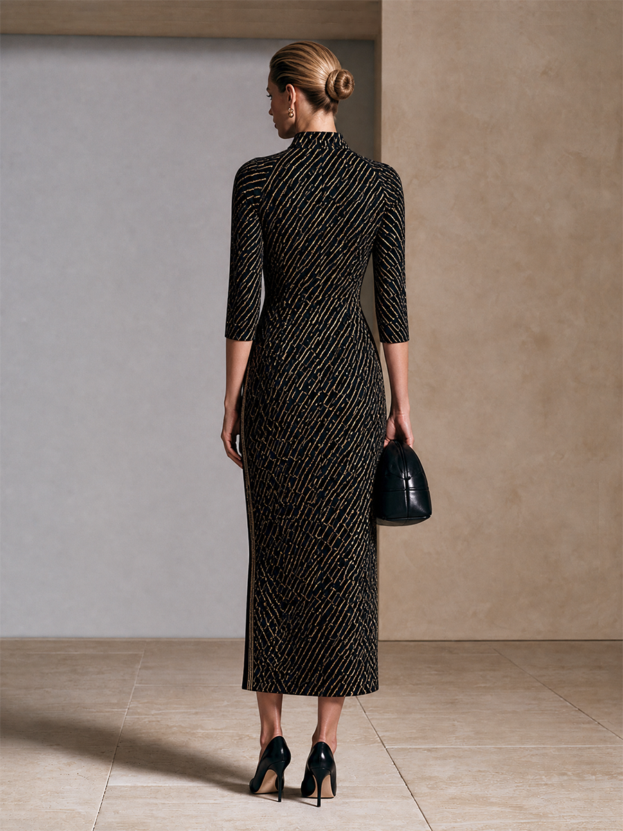 Women's Knit Slit Midi Dress – ModClo