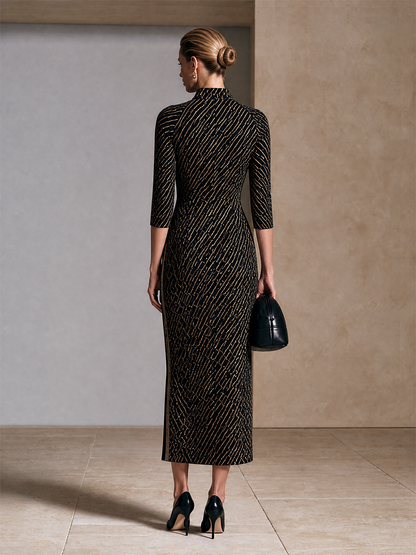 Women's Knit Slit Midi Dress – ModClo