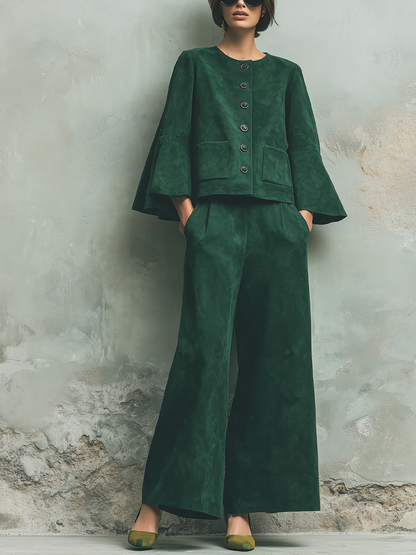 Women's Green Cape Sleeve Jacket – ModClo