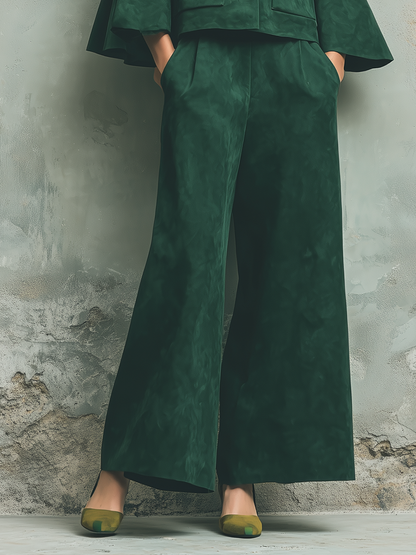 Women's Green Bell Sleeve Trouser Set – ModClo
