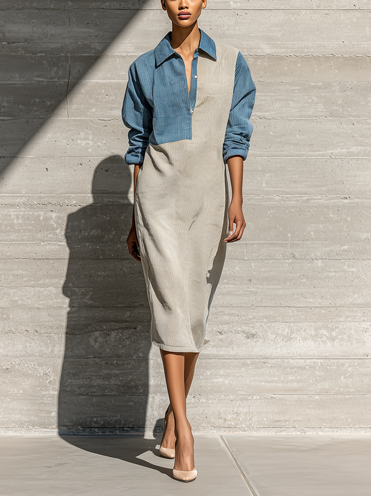 Women's Beige Long Sleeve Dress – ModClo