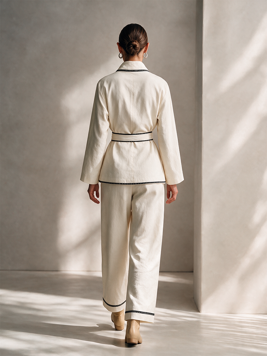 Women's Wrap Belted Two-Piece Set – ModClo