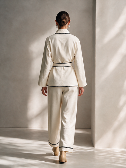 Women's Wrap Belted Two-Piece Set – ModClo