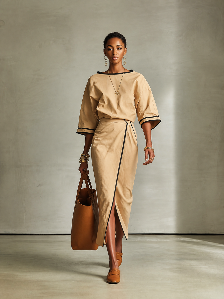 Women's Wrap Slit Two-Piece Set – ModClo