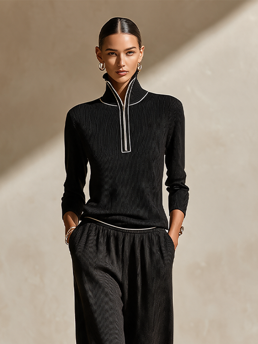 Women's Knit Half Zip Set – ModClo