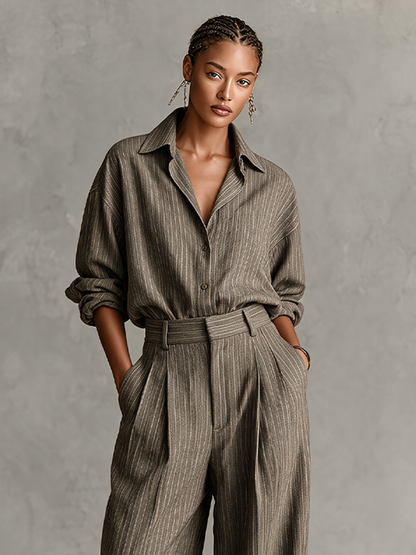 Women's Cotton Pinstripe Blend Set – ModClo