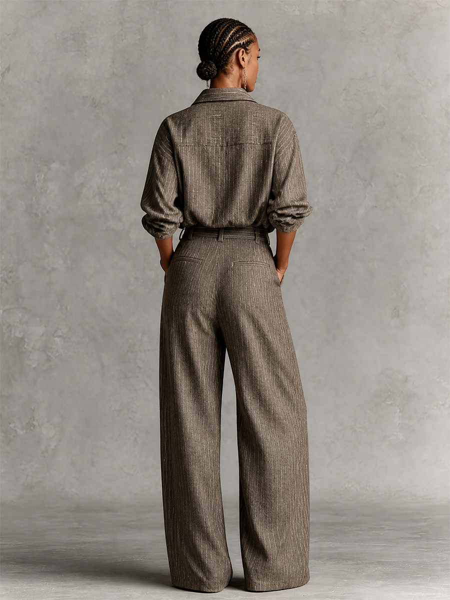 Women's Cotton Pinstripe Blend Set – ModClo