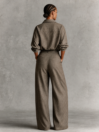Women's Cotton Pinstripe Blend Set – ModClo