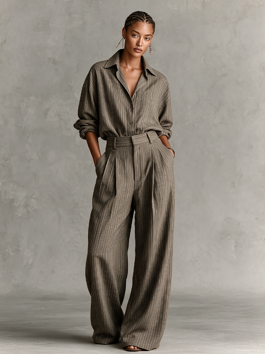 Women's Cotton Pinstripe Blend Set – ModClo
