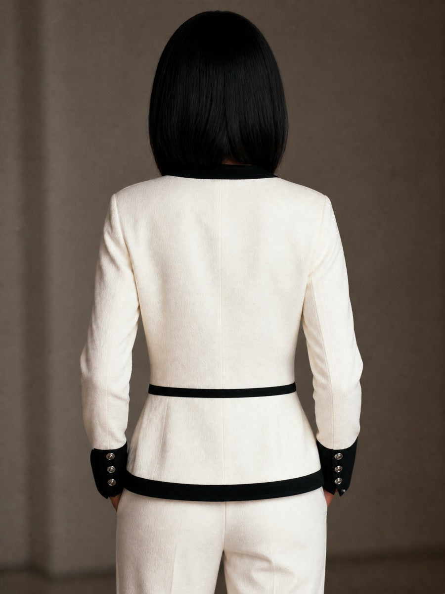 Women's Color Blocked Trim Coat – ModClo
