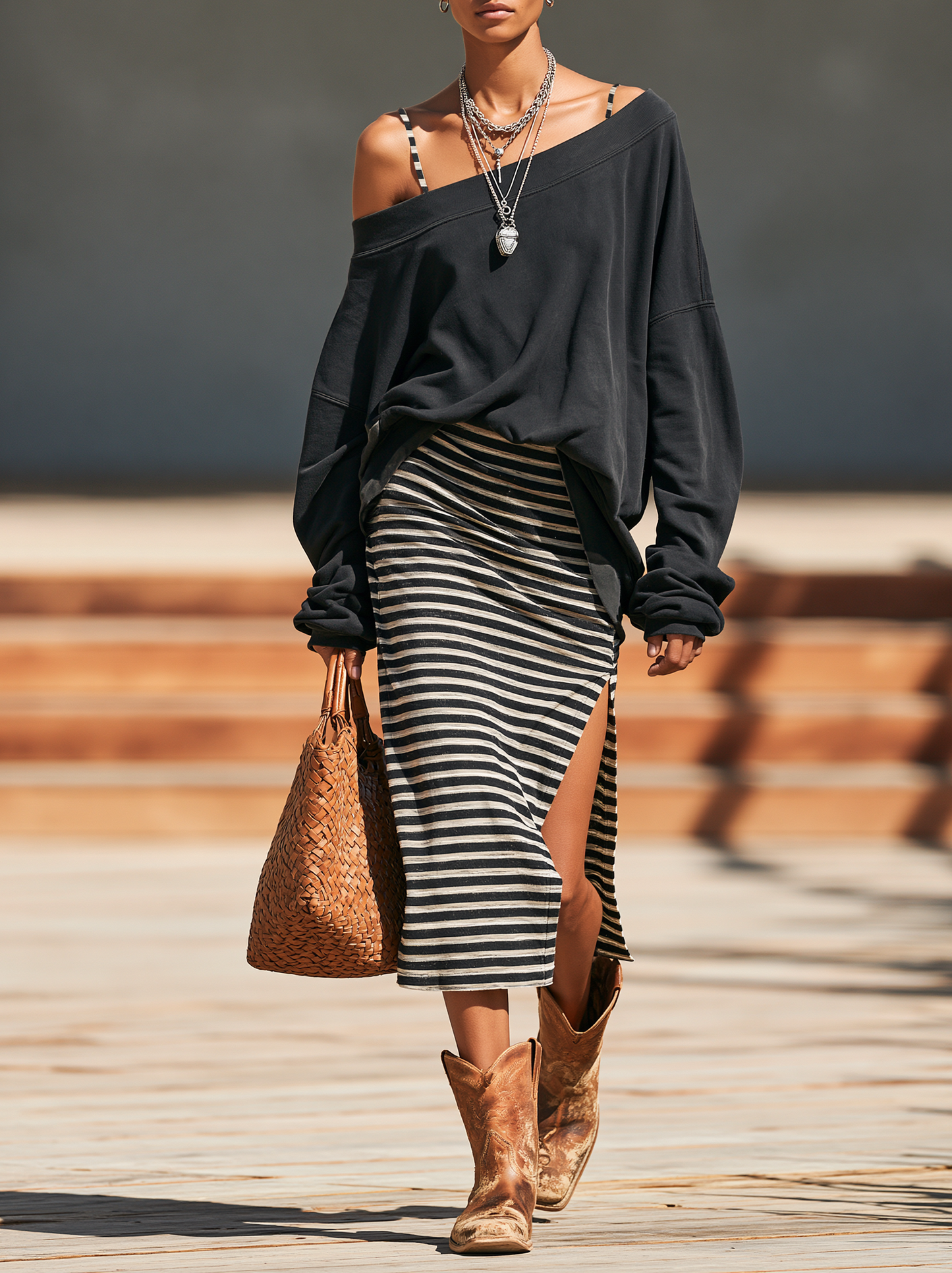 Women's Striped Vintage Dress – ModClo