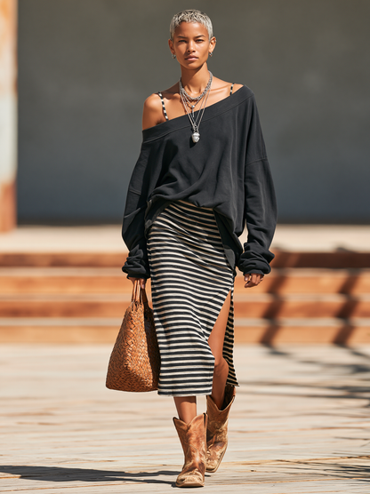 Women's Striped Vintage Dress – ModClo