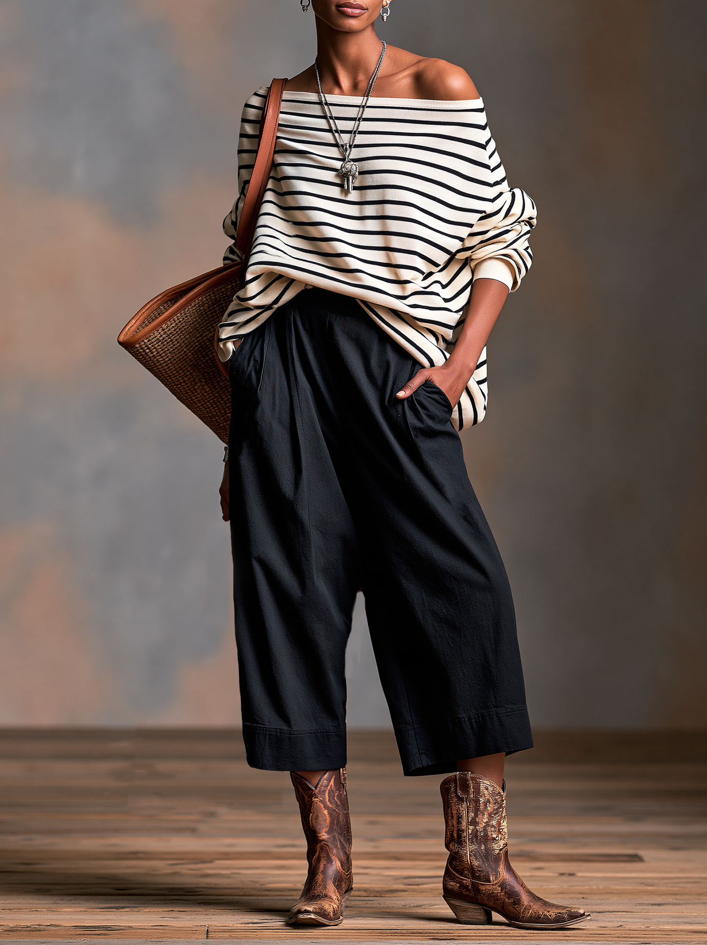 Women's Striped Vintage Trouser Set – ModClo