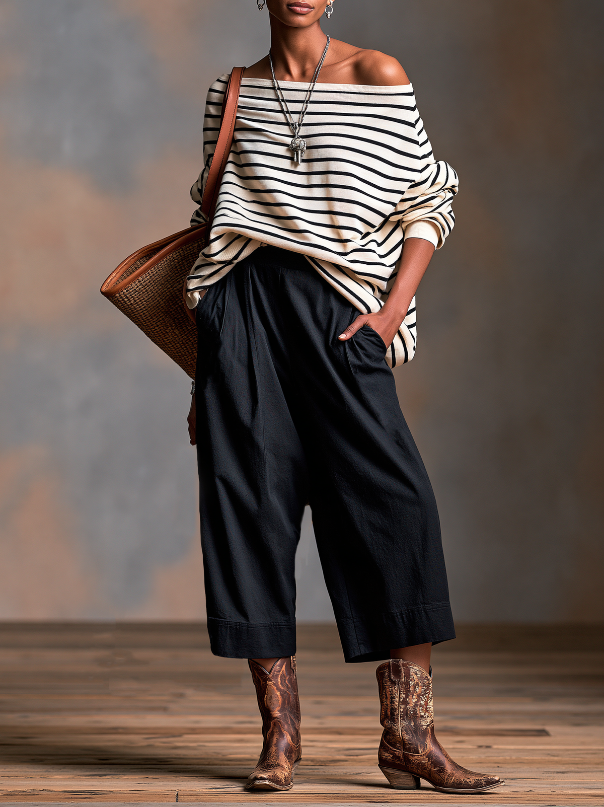 Women's Striped Vintage Trouser Set – ModClo