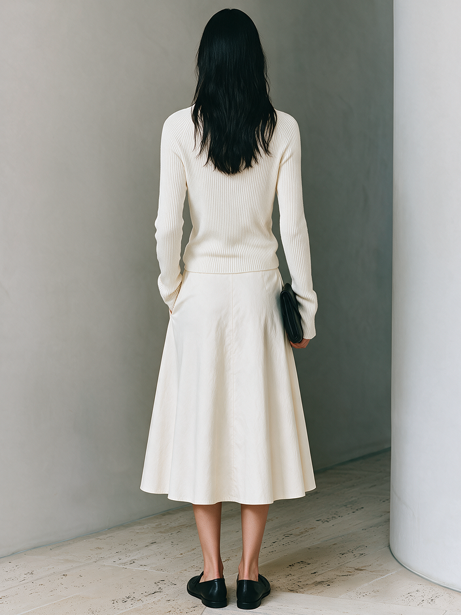 Women's White Cotton Skirt Set – ModClo