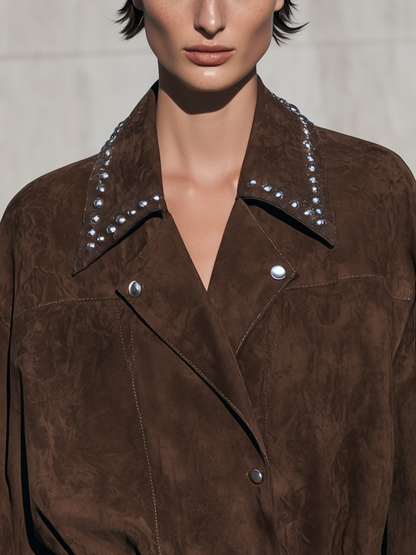 Women's Brown Balloon Sleeve Jacket – ModClo