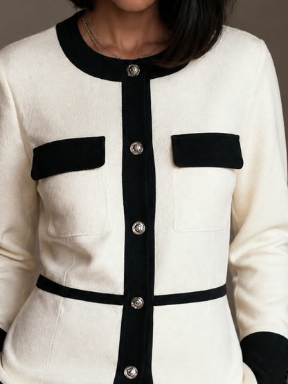 Women's Color Blocked Trim Coat – ModClo