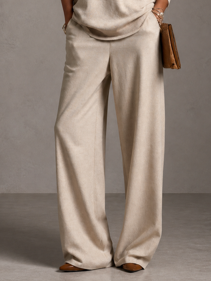 Women's Leather Faux Patchwork Trouser Set – ModClo